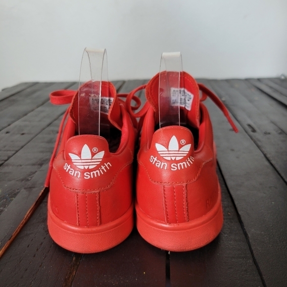 Adidas Stan Smith x Raf Simons Bright Red Sneakers Shoes Men\'s 6.5 Low Top main image 4